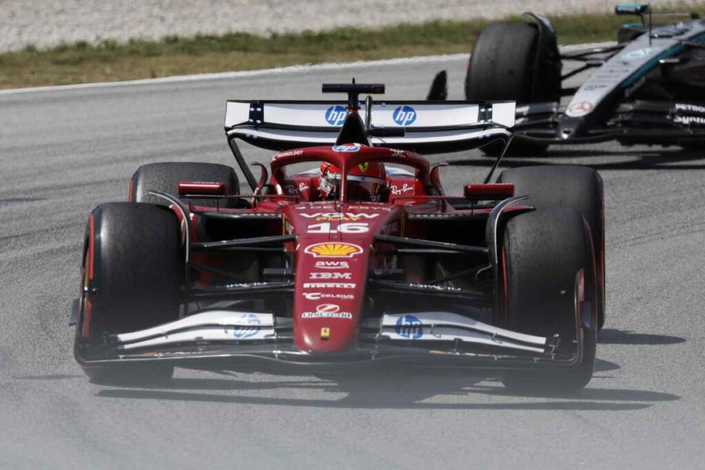 La Ferrari di Leclerc al GP di Spagna