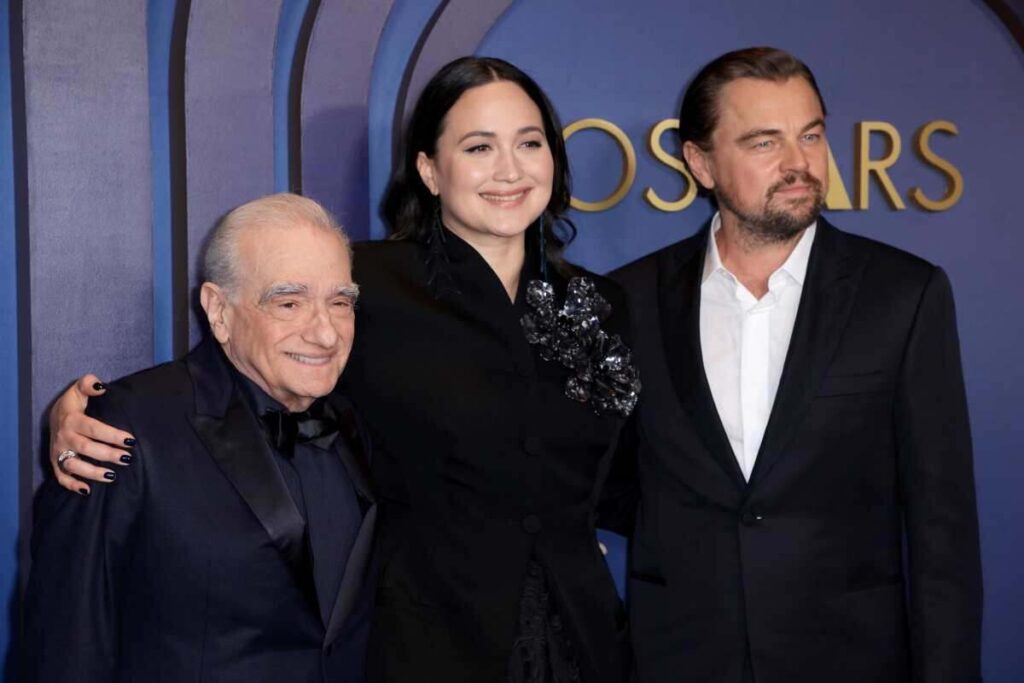 Martin Scorsese, Lily Gladstone e Leonardo DiCaprio