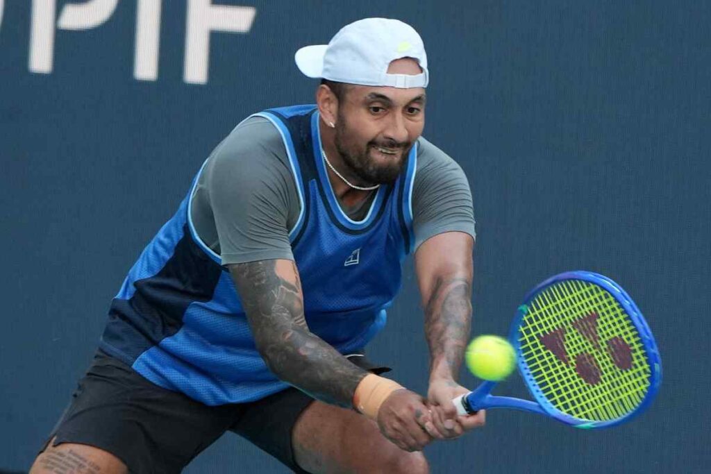 Kyrgios in azione a marzo all'Open di Miami