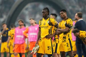I giocatori dell'Inter in campo